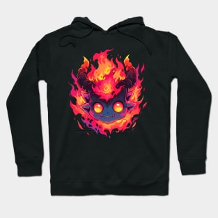fire demon - anime style Hoodie